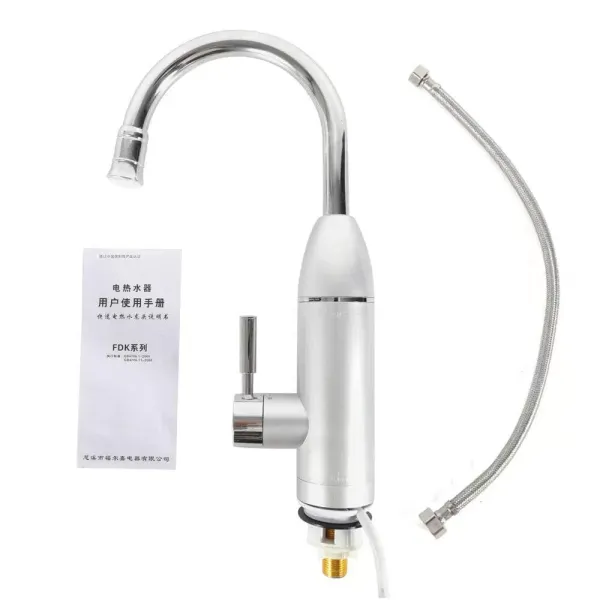Electric Faucet With Instant Water Heater 3000 W - Stainless Steel - 360° Rotatable - Temperature Display Used In The Kitchen And Bathroom For Inlet Pipes Electric Faucet With Instant Water Heater 3000 W - Stainless Steel - 360° Rotatable - Temperature Display Used In The Kitchen And Bathroom For Inlet Pipes