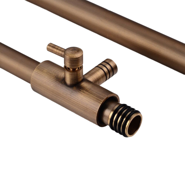 Retro Shower Set - Brass - With Shower Head - Aged Brass