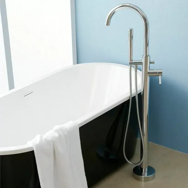 Galvanized Bathtub Faucet Freestanding Faucet Bathtub Standing Bathtub Faucet Hand Shower Faucet Silver Durable Body Humanized Design Galvanized Bathtub Faucet Freestanding Faucet Bathtub Standing Bathtub Faucet Hand Shower Faucet Silver Durable Body Humanized Design