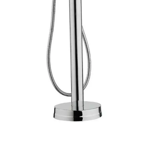 Galvanized Bathtub Faucet Freestanding Faucet Bathtub Standing Bathtub Faucet Hand Shower Faucet Silver Durable Body Humanized Design