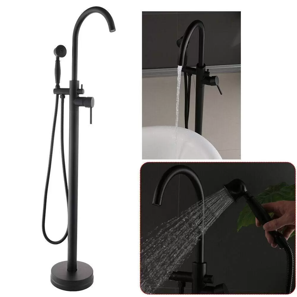 Shower Kit with Rain Shower - Freestanding Bathtub Faucet - Bathtub Faucets - Hand Shower Humanized Design Easy to Install Single Lever Handle Shower Kit with Rain Shower - Freestanding Bathtub Faucet - Bathtub Faucets - Hand Shower Humanized Design Easy to Install Single Lever Handle