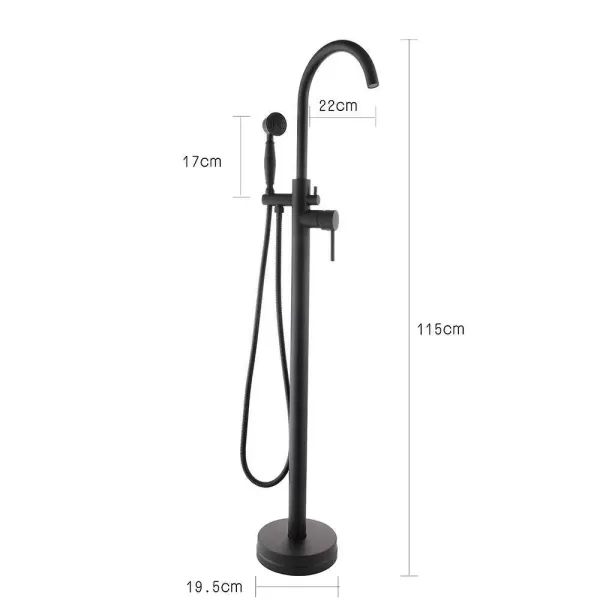 Shower Kit with Rain Shower - Freestanding Bathtub Faucet - Bathtub Faucets - Hand Shower Humanized Design Easy to Install Single Lever Handle