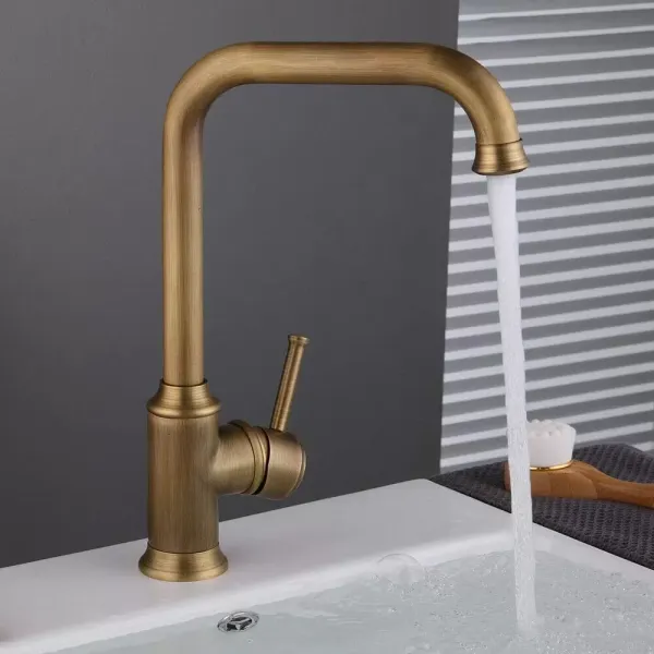 360° Rotatable Faucet Kitchen Bathroom Kitchen Faucets Brass Faucets Sink Retro