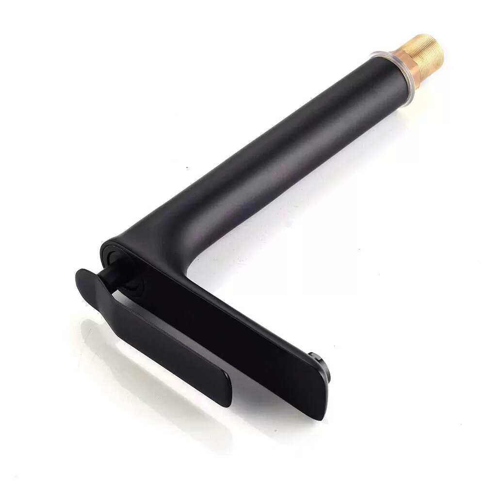 High Black Bathroom Faucet Bathroom Mixer Single Lever Mixer Solid Brass Bathroom Faucet  Single Handle Matte Black Bathroom Sink Faucet Matte Black