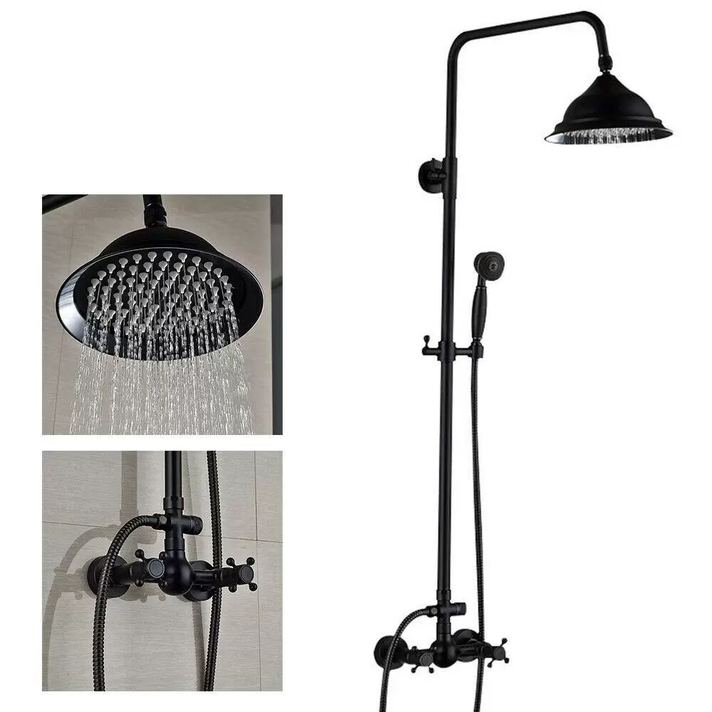 8" retro shower column - With shower head - Height adjustable from 80 to 120 cm 8" retro shower column - With shower head - Height adjustable from 80 to 120 cm