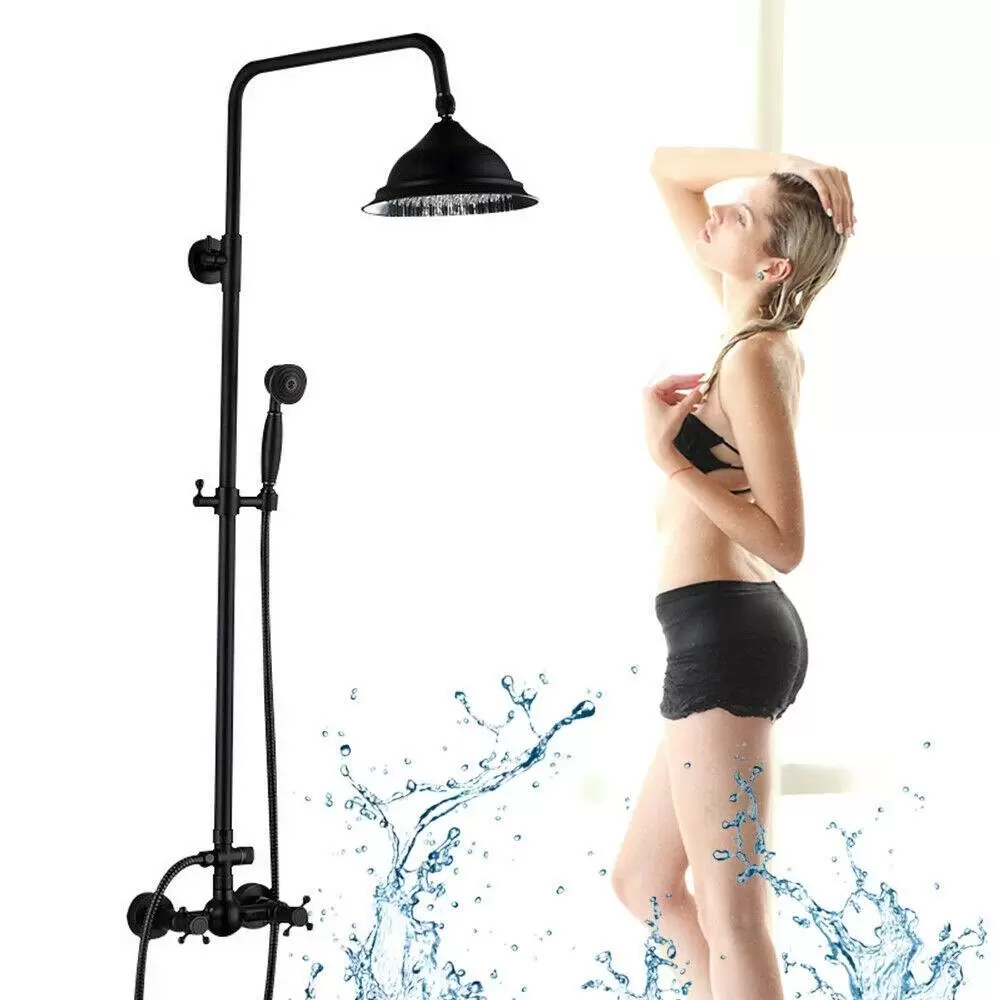 8" retro shower column - With shower head - Height adjustable from 80 to 120 cm 8" retro shower column - With shower head - Height adjustable from 80 to 120 cm