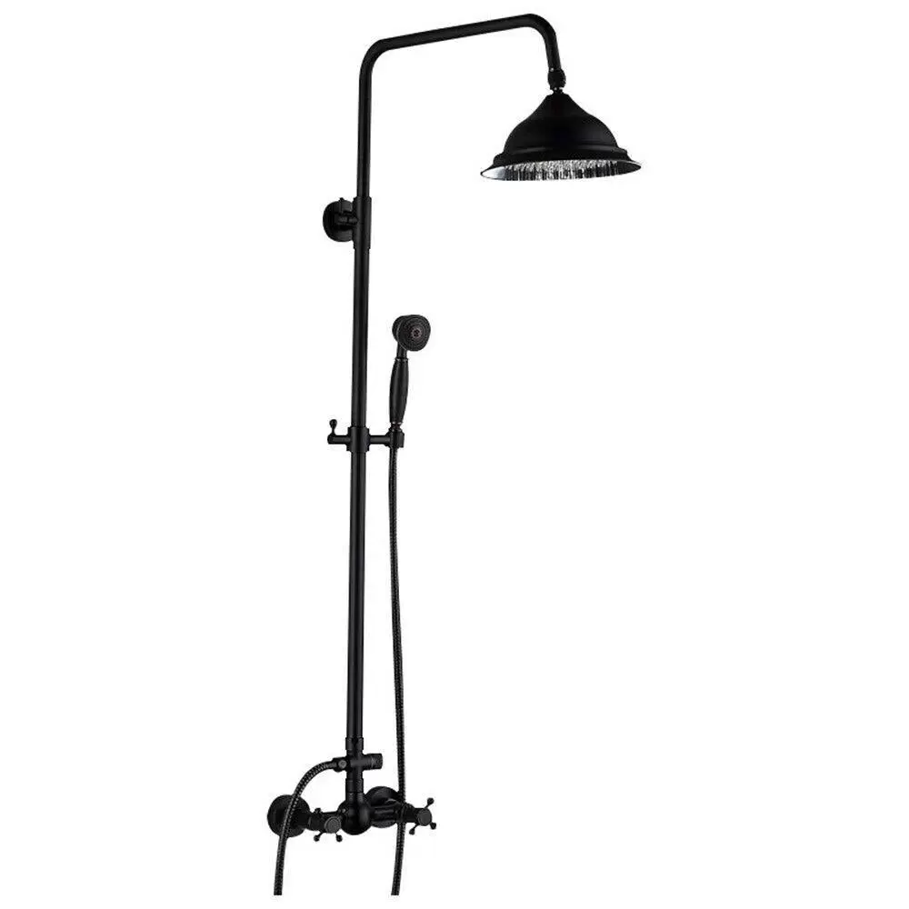 8" retro shower column - With shower head - Height adjustable from 80 to 120 cm