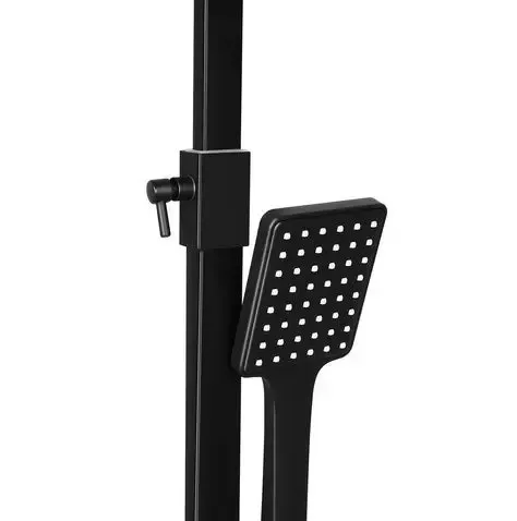 Black Thermostat Shower System - Stainless Steel Shower Bar - Copper Thermostatic Faucet for Bathroom