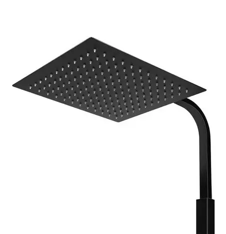 Black Thermostat Shower System - Stainless Steel Shower Bar - Copper Thermostatic Faucet for Bathroom
