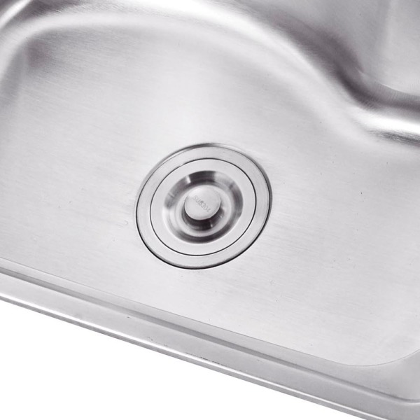 65*44*22CM Stainless Steel Kitchen Sink, With Draining Basket, Downcomer, Overflow