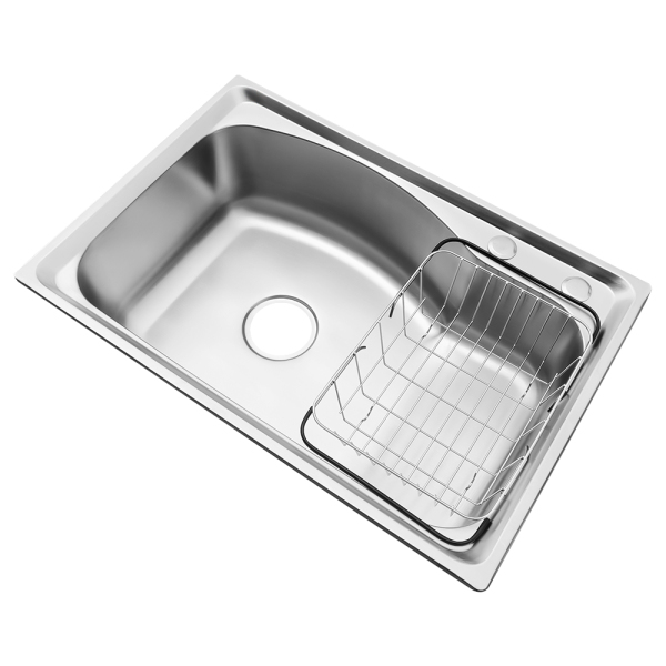 65*44*22CM Stainless Steel Kitchen Sink, With Draining Basket, Downcomer, Overflow 65*44*22CM Stainless Steel Kitchen Sink, With Draining Basket, Downcomer, Overflow