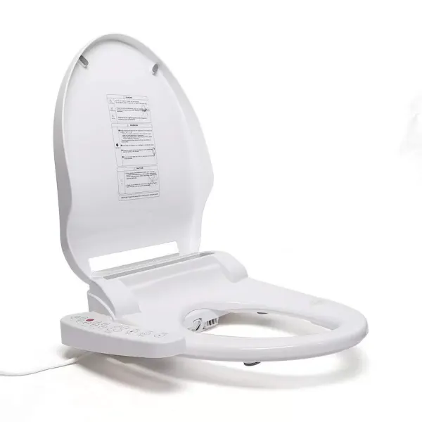 Electric Bidet Seat Smart Toilet Lid with Nozzle Heated Seat Bidet Attachment Toilet Seat White
