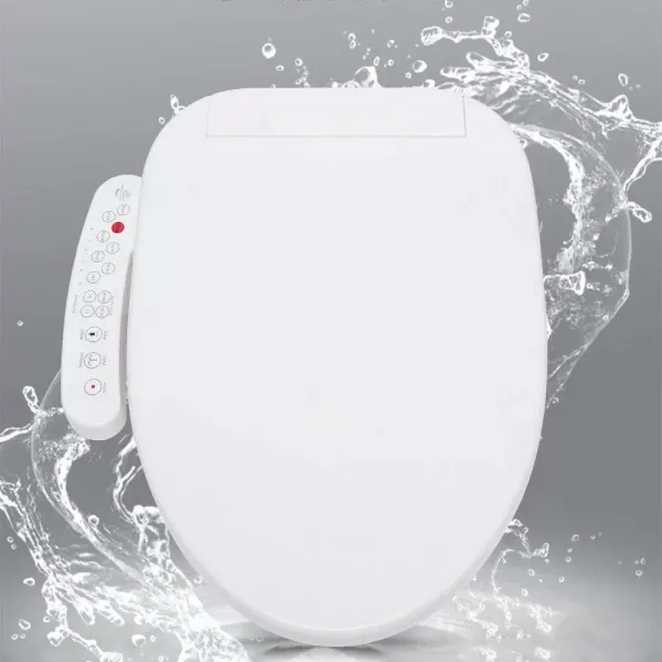 Electric Bidet Seat Smart Toilet Lid with Nozzle Heated Seat Bidet Attachment Toilet Seat White