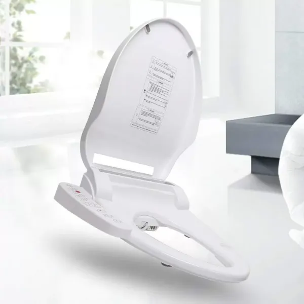 Electric Bidet Seat Smart Toilet Lid with Nozzle Heated Seat Bidet Attachment Toilet Seat White