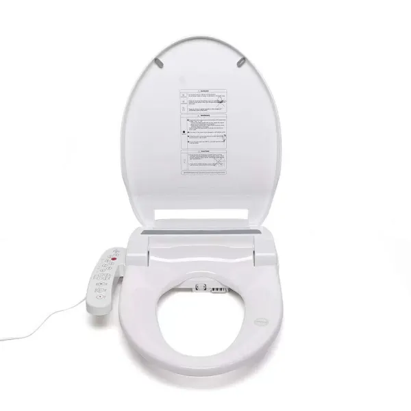 Electric Bidet Seat Smart Toilet Lid with Nozzle Heated Seat Bidet Attachment Toilet Seat White