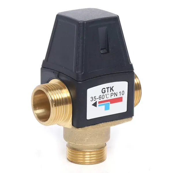 Thermostatic Mixing Valve 3-way Mixer Tap for Hot and Cold Water Anti-scald Protection Dn20 Thermostatic Head One-time Adjustment