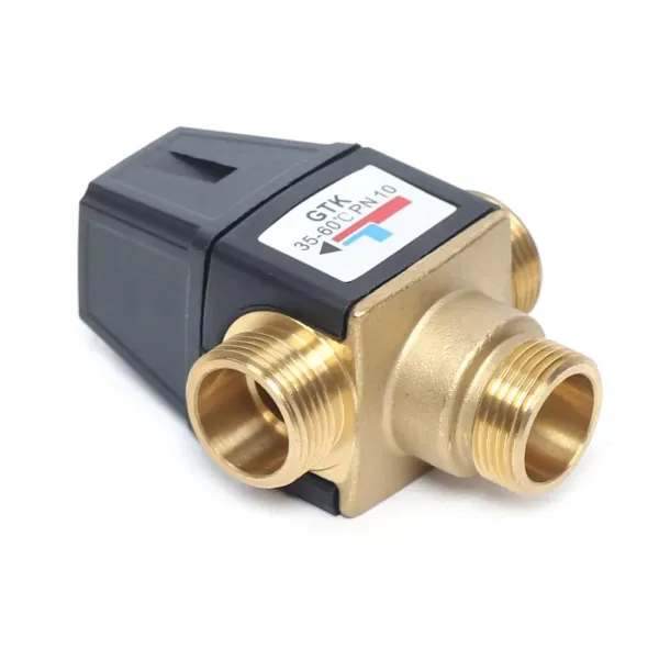 Thermostatic Mixing Valve 3-way Mixer Tap for Hot and Cold Water Anti-scald Protection Dn20 Thermostatic Head One-time Adjustment Thermostatic Mixing Valve 3-way Mixer Tap for Hot and Cold Water Anti-scald Protection Dn20 Thermostatic Head One-time Adjustment