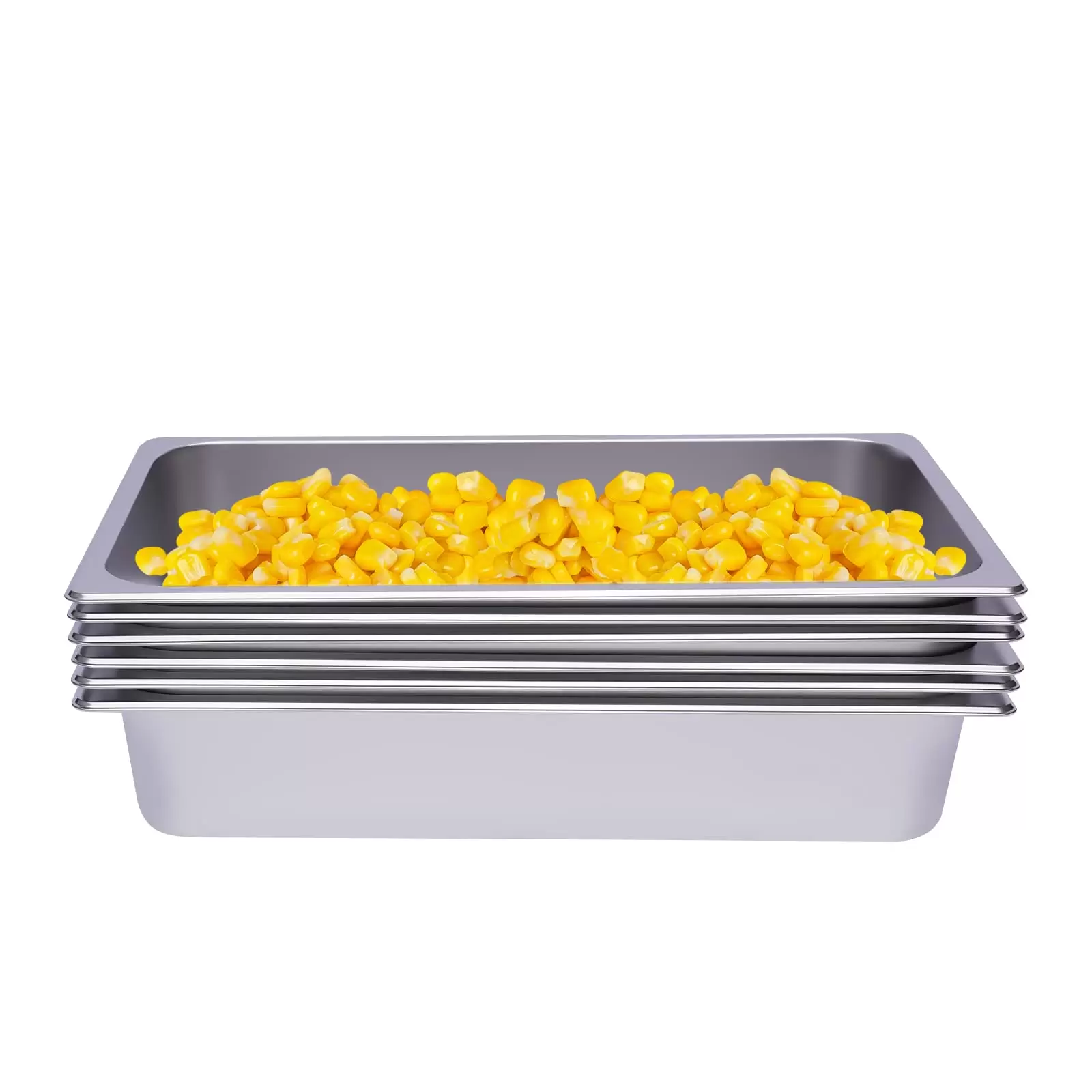 20.87*12.99*4inch Full Size Steam Table Pans, 6-Pack 4 Inch Deep Restaurant Steam Table Pans Commercial, Hotel Pan Made of 201 Gauge Stainless Steel 20.87*12.99*4inch Full Size Steam Table Pans, 6-Pack 4 Inch Deep Restaurant Steam Table Pans Commercial, Hotel Pan Made of 201 Gauge Stainless Steel