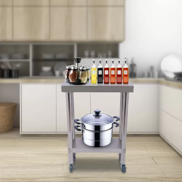 Stainless Steel Table for Prep & Work, Commercial Heavy Duty Food Prep Worktable with Undershelf for Restaurant, Home and Hotel Stainless Steel Table for Prep & Work, Commercial Heavy Duty Food Prep Worktable with Undershelf for Restaurant, Home and Hotel