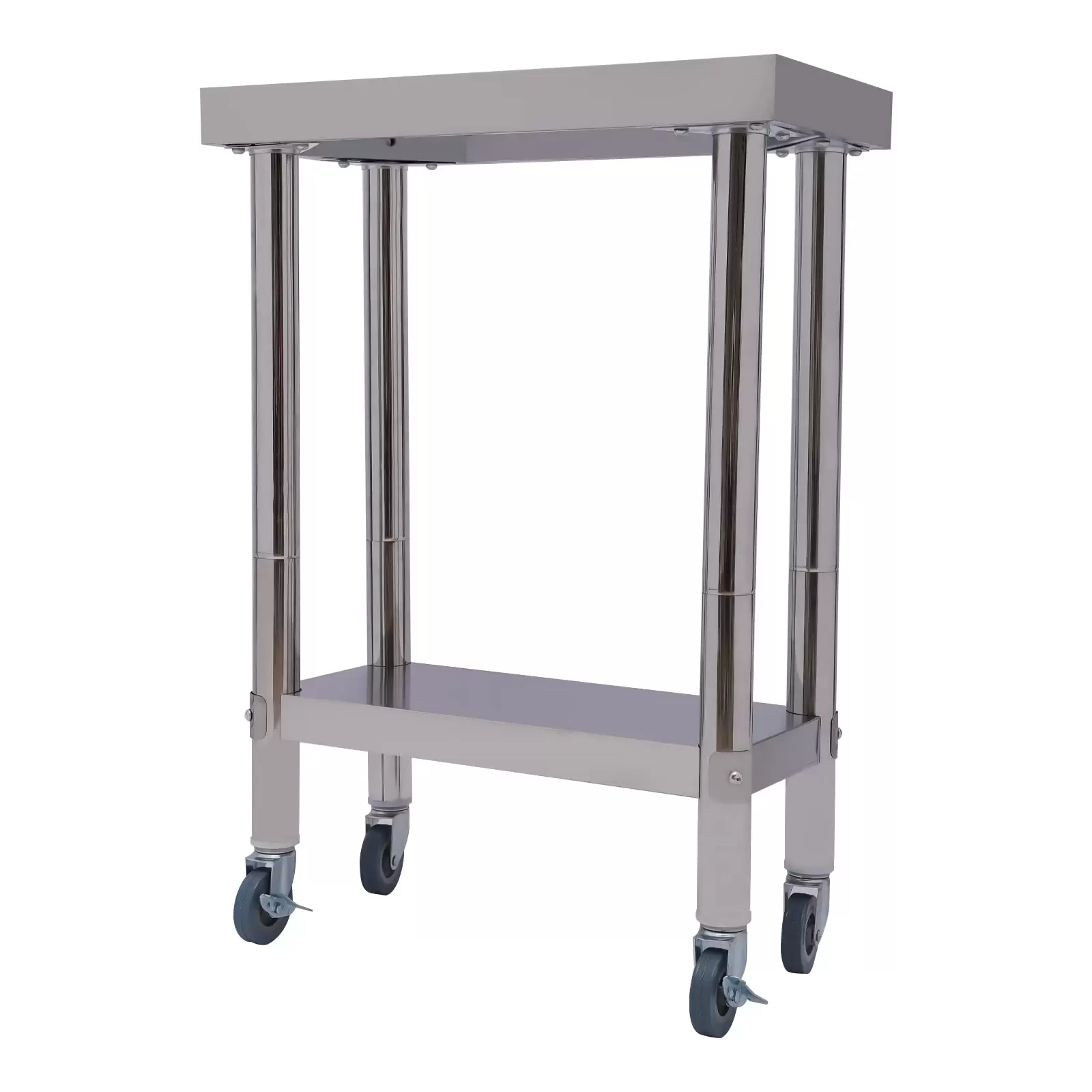 2-Tier Stainless Steel Work Table, Stainless Steel Work Table, Food Preparation Table, with Shelf 2-Tier Stainless Steel Work Table, Stainless Steel Work Table, Food Preparation Table, with Shelf