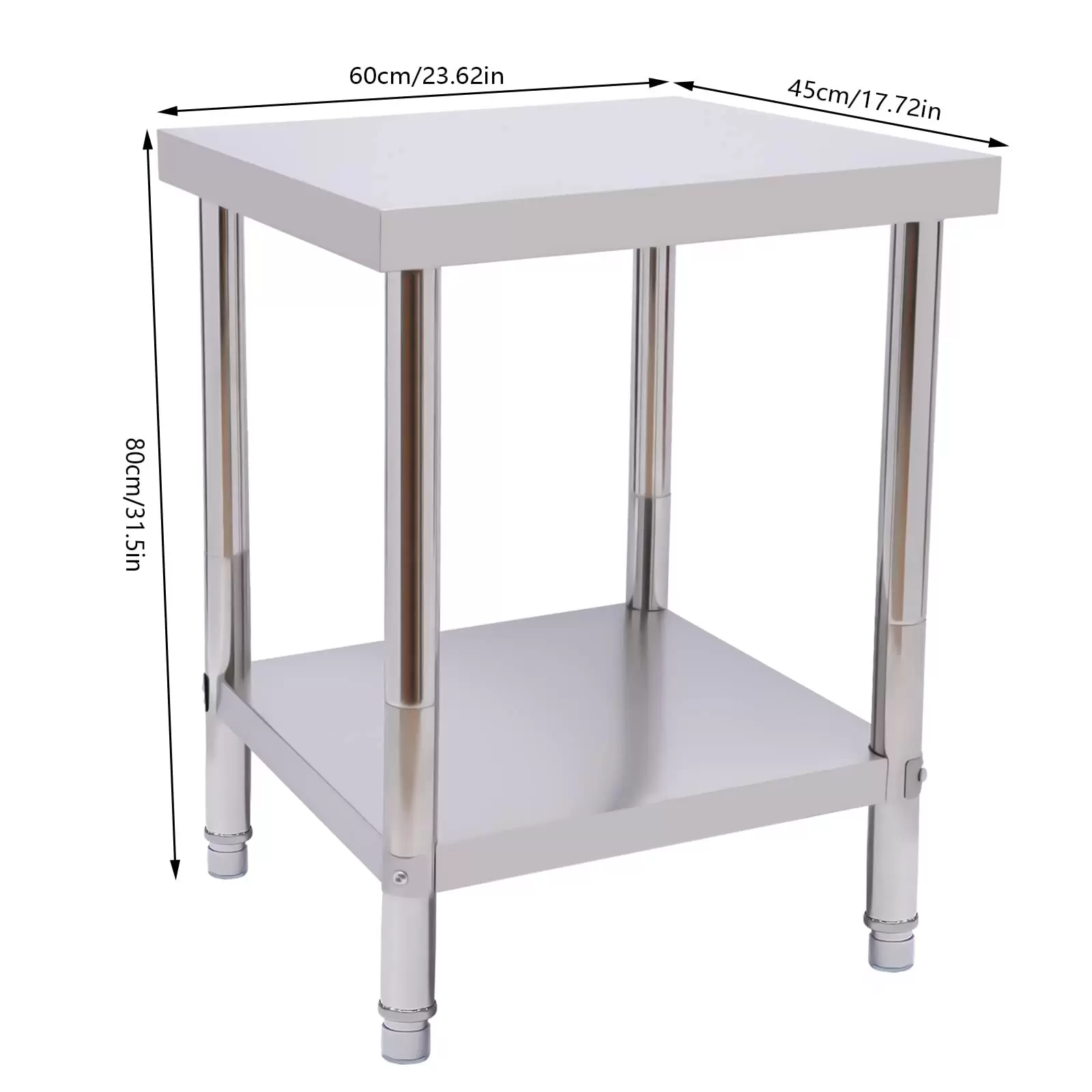 Stainless Steel Table for Prep & Work Commercial Heavy Duty Food Prep Worktable with Undershelf for Restaurant Home and Hotel Stainless Steel Table for Prep & Work Commercial Heavy Duty Food Prep Worktable with Undershelf for Restaurant Home and Hotel