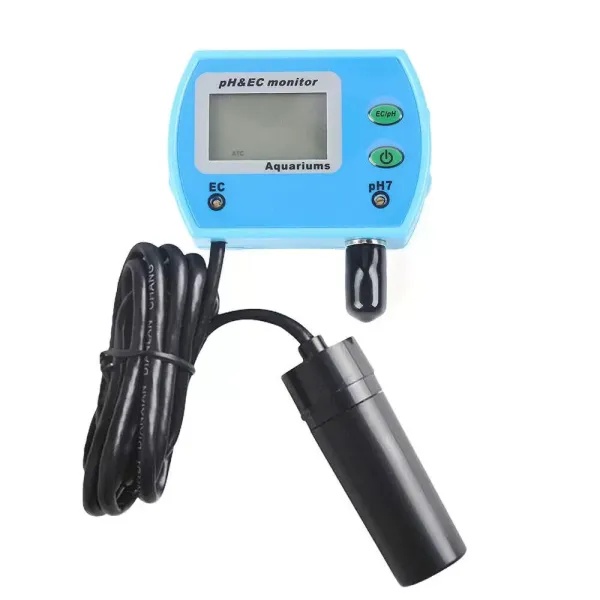 2 in 1 Water Quality Tester Digital Pool Monitor Meter Tester PH/EC Value Measuring Device for Aquariums Swimming Pool