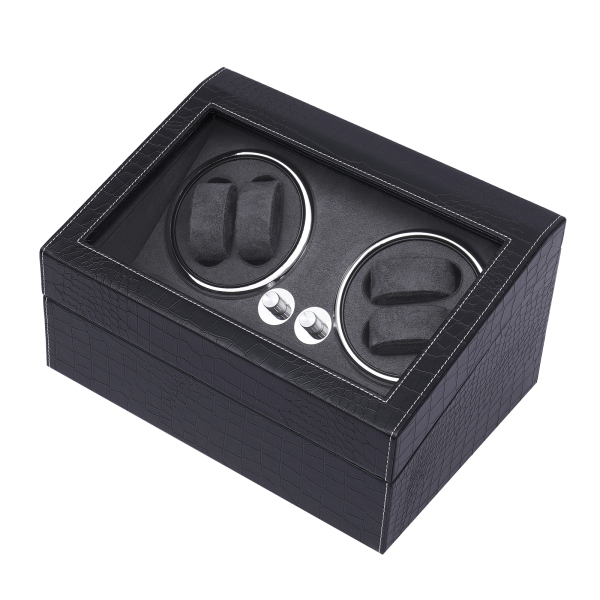 Box 4+6 Watches Automatic Watch Winder in PU for Watchmaking Collector Gift Display Case