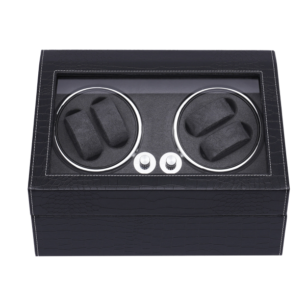 Box 4+6 Watches Automatic Watch Winder in PU for Watchmaking Collector Gift Display Case