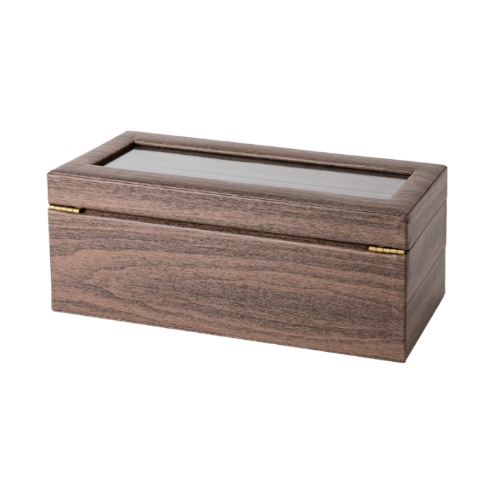 Wood grain double layer 6 compartment watch box, watch storage box, two layer design Wood grain double layer 6 compartment watch box, watch storage box, two layer design