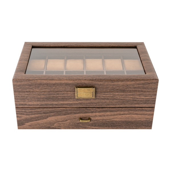 Watch box, Watch case for men's watches, Women's watch case, Watch organizer, 34*21*15cm, Brown
