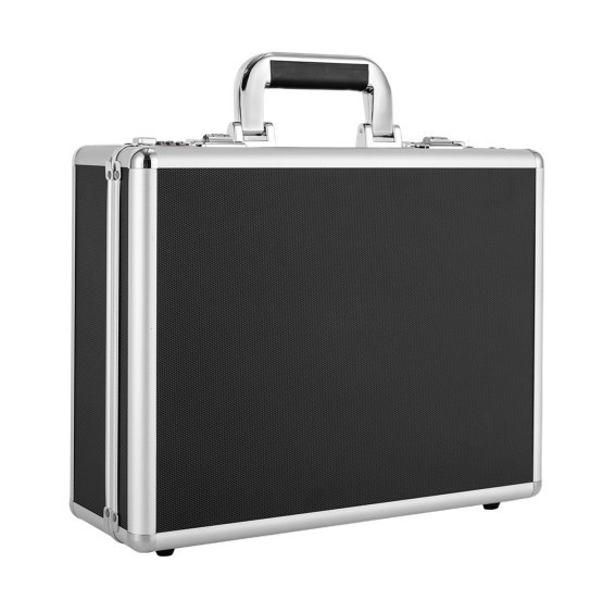 18-grid watch display box, aluminum alloy lockable watch box, black 18-grid watch display box, aluminum alloy lockable watch box, black