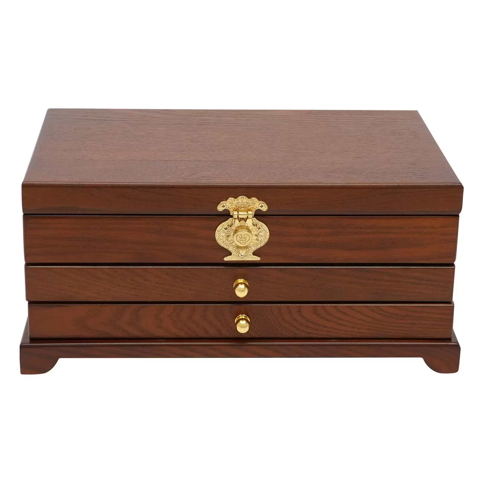 Jewelry Box for Women  Jewelry Organizer Box  Jewelry Boxes for Storing Earrings Rings Necklace Bracelet 3 Layers Organizer 2 Drawers Cabinet
