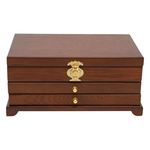 Jewelry Box for Women  Jewelry Organizer Box  Jewelry Boxes for Storing Earrings Rings Necklace Bracelet 3 Layers Organizer 2 Drawers Cabinet