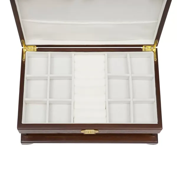 Jewelry Box for Women  Jewelry Organizer Box  Jewelry Boxes for Storing Earrings Rings Necklace Bracelet 3 Layers Organizer 2 Drawers Cabinet