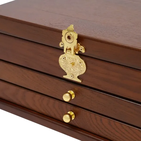 Jewelry Box for Women  Jewelry Organizer Box  Jewelry Boxes for Storing Earrings Rings Necklace Bracelet 3 Layers Organizer 2 Drawers Cabinet