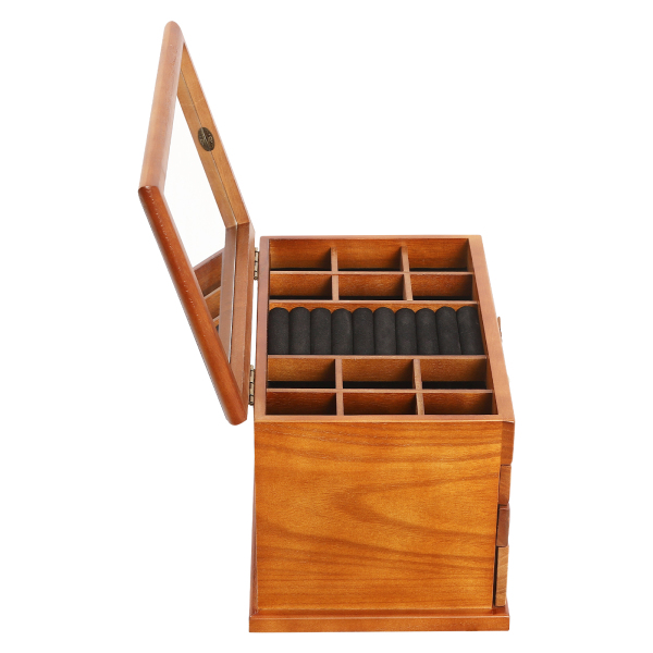 Jewelry Box Desktop Jewelry Cabinet Jewelry Case Placed In The Bedroom Living Room Dressing Room Log 12.2*7.6*7.8in Vintage Hold Your Jewelry