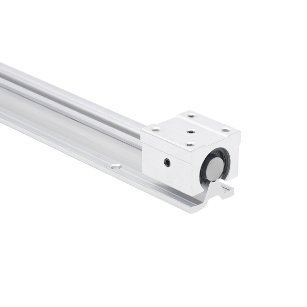 SBR16 Linear Rail 1200mm 2pcs Silver Linear Guide with 4 SBR16UU Bearing Blocks Stainless Rail Linear Rail Set For Grinding Milling Machines