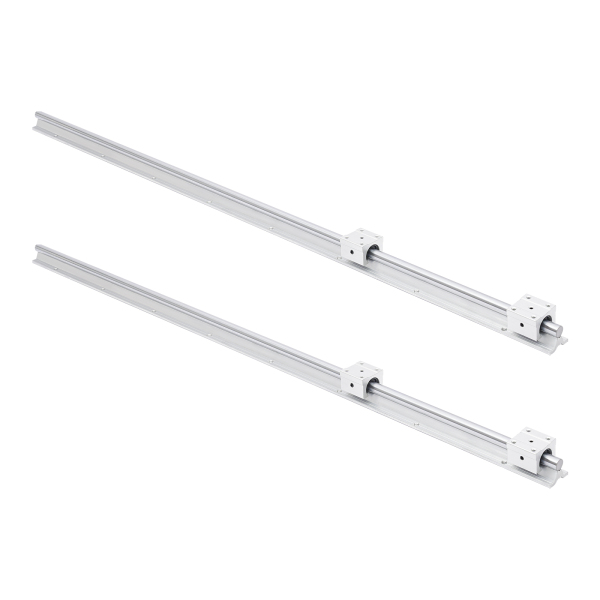SBR16 Linear Rail 1200mm 2pcs Silver Linear Guide with 4 SBR16UU Bearing Blocks Stainless Rail Linear Rail Set For Grinding Milling Machines SBR16 Linear Rail 1200mm 2pcs Silver Linear Guide with 4 SBR16UU Bearing Blocks Stainless Rail Linear Rail Set For Grinding Milling Machines