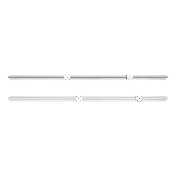 SBR16 Linear Rail 1200mm 2pcs Silver Linear Guide with 4 SBR16UU Bearing Blocks Stainless Rail Linear Rail Set For Grinding Milling Machines
