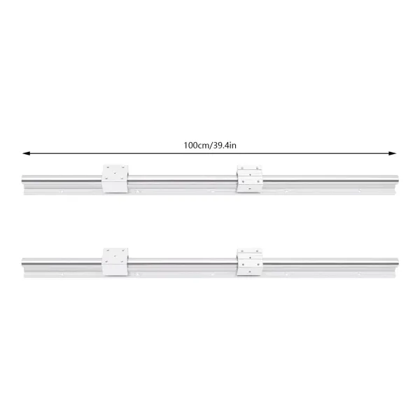 2pcs SBR25 Linear Guide 1000mm G6 Slide Rail High Precision with 4pcs SBR25UU Bearing Blocks for DIY 3D Printers