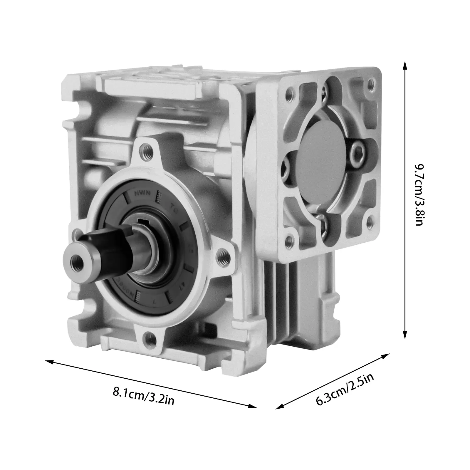 Worm Gear Gearbox NMRV-030 Speed Reducer Ratio 10 :1 for Stepper Motor Worm Gearbox NMRV030 Geared Speed Reducer Worm Gear Gearbox NMRV-030 Speed Reducer Ratio 10 :1 for Stepper Motor Worm Gearbox NMRV030 Geared Speed Reducer