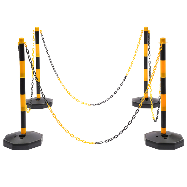 CNCEST 6-Pack Traffic Cones Adjustable Delineator Posts with Fillable Base