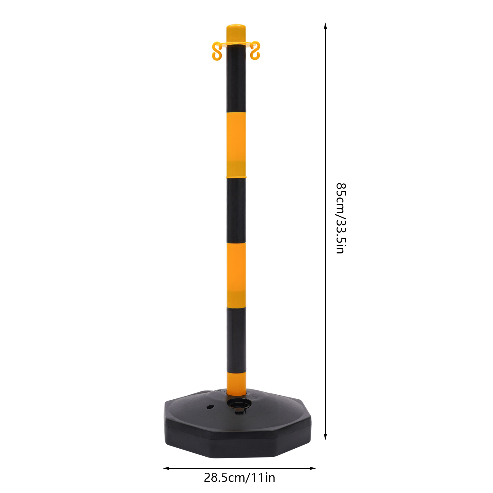 CNCEST 6-Pack Traffic Cones Adjustable Delineator Posts with Fillable Base CNCEST 6-Pack Traffic Cones Adjustable Delineator Posts with Fillable Base