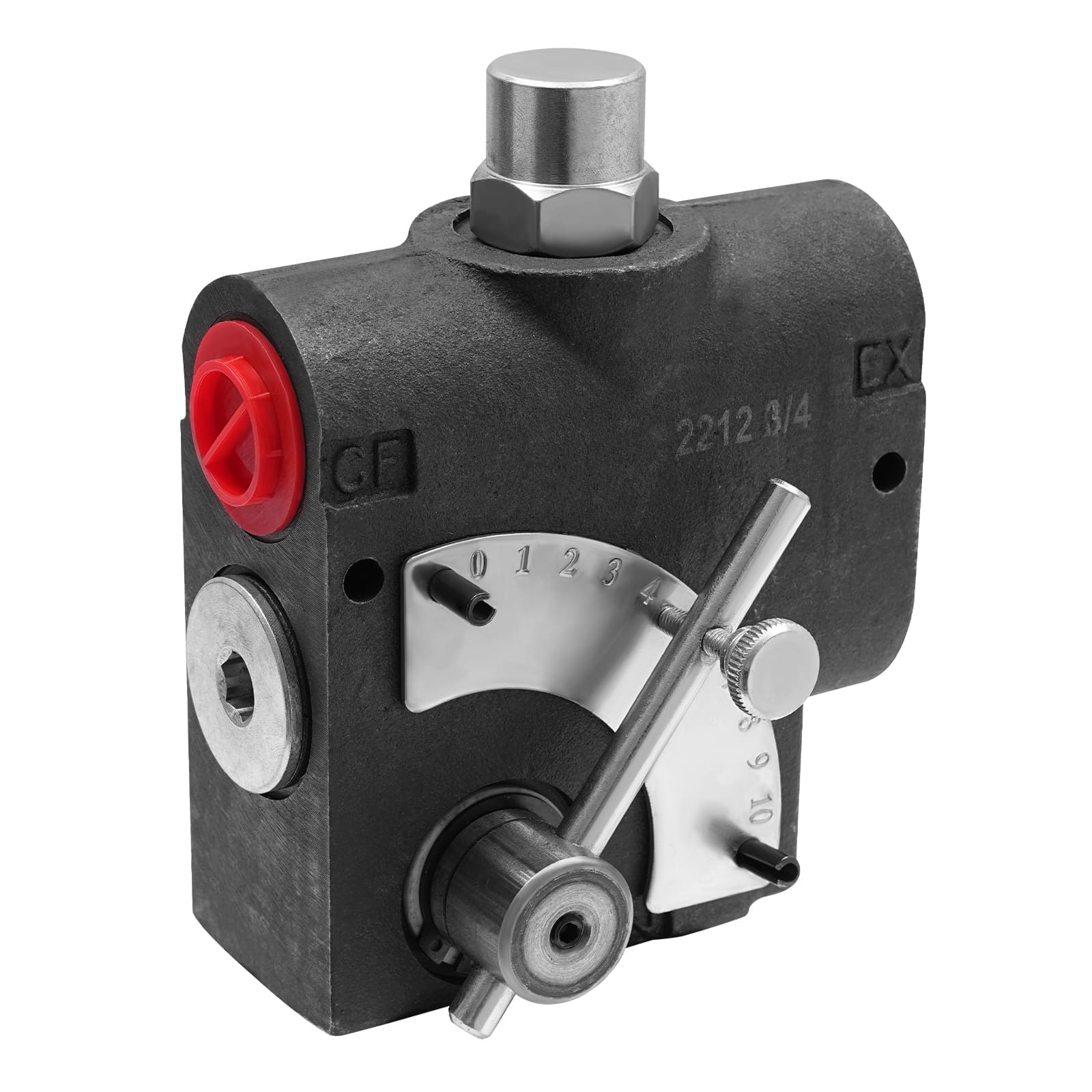 Adjustable variable flow hydraulic control valve, hydraulic distributor, hydraulic actuated valve