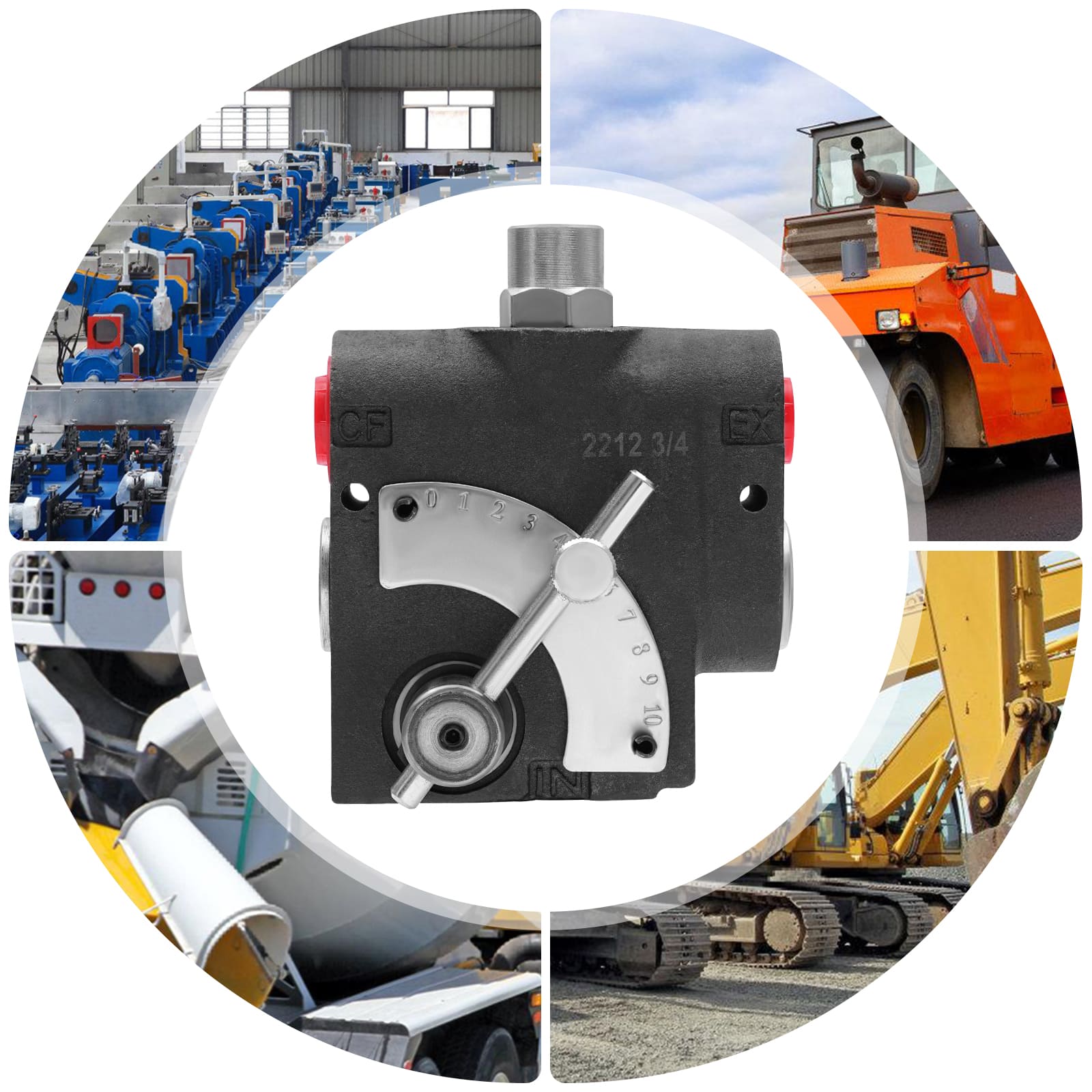 Adjustable variable flow hydraulic control valve, hydraulic distributor, hydraulic actuated valve Adjustable variable flow hydraulic control valve, hydraulic distributor, hydraulic actuated valve