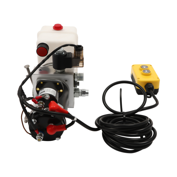 Hydraulic Pump for Dump Trailer Hydraulic Power Unit 12V Single Acting Dump Truck Hydraulic Pump Suitable for Dump Trailers Fixed Lifting Platforms