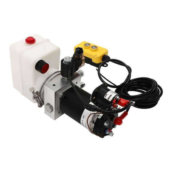 Hydraulic Pump for Dump Trailer Hydraulic Power Unit 12V Single Acting Dump Truck Hydraulic Pump Suitable for Dump Trailers Fixed Lifting Platforms