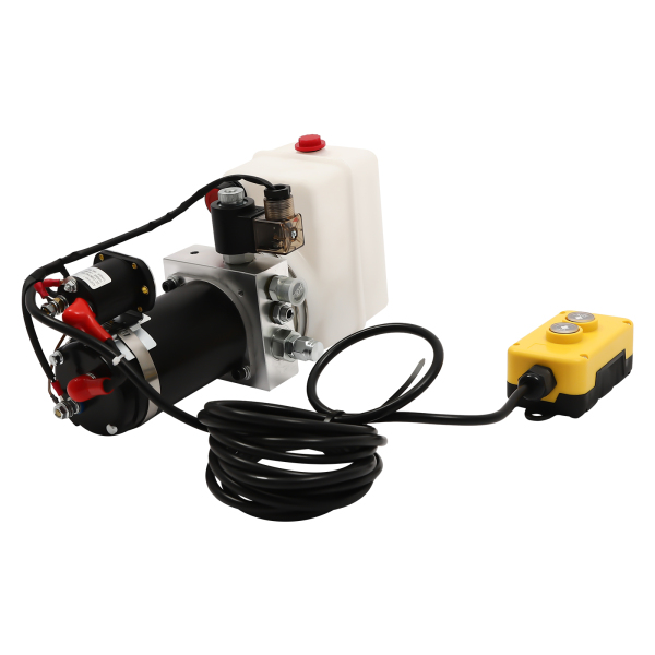 Hydraulic Pump for Dump Trailer Hydraulic Power Unit 12V Single Acting Dump Truck Hydraulic Pump Suitable for Dump Trailers Fixed Lifting Platforms