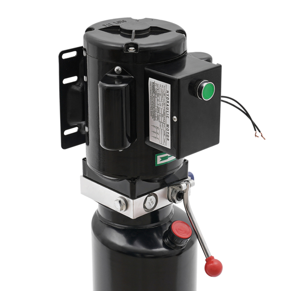 Electric Hydraulic Pump Hydraulic Device Hydraulic Pump  with a 2.2KW Motor and 10.6Qt Oil Tank One-key Switch Red Dust-proof Cap for Power Up & Gravity Down