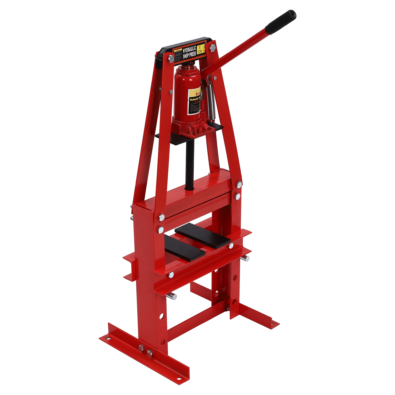 15.75*12.6*29.33in Hydraulic Press 6T Hydraulic Shop Press Hydraulic Press with Plates 6 Tons Type A Hydraulic Press Suitable for General Work